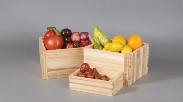 Découvrez des présentoirs en bois massif pour fruits et légumes